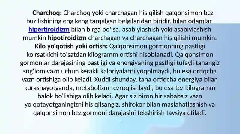 Qalqonsimon bezkasalliklari va qantli diabet 4
