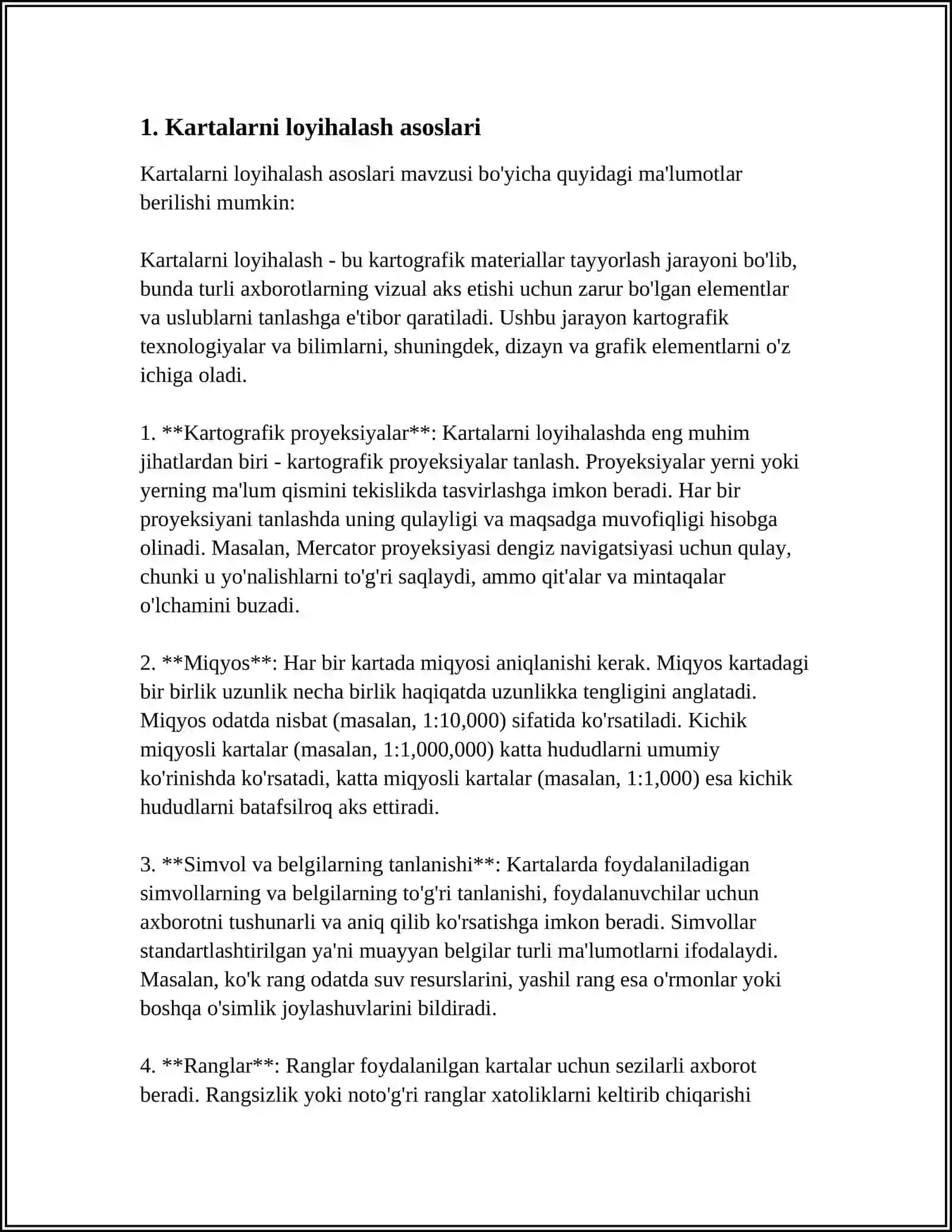 KARTALARNI LOYIHALASH TURLARI 4
