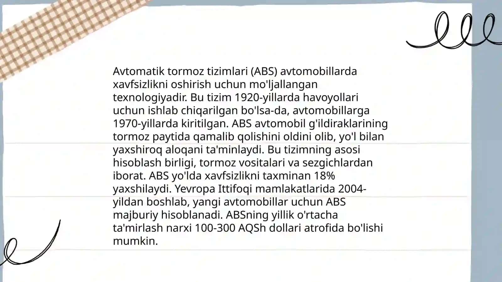 Haydovchiga yordam beruvchi tizimlar 4