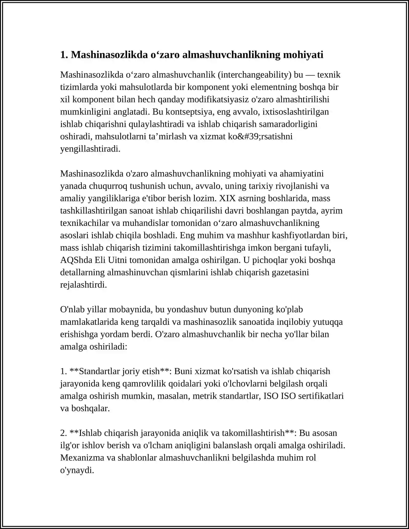 MASHINASOZLIKDA OʻZARO ALMASHUVCHANLIK 4
