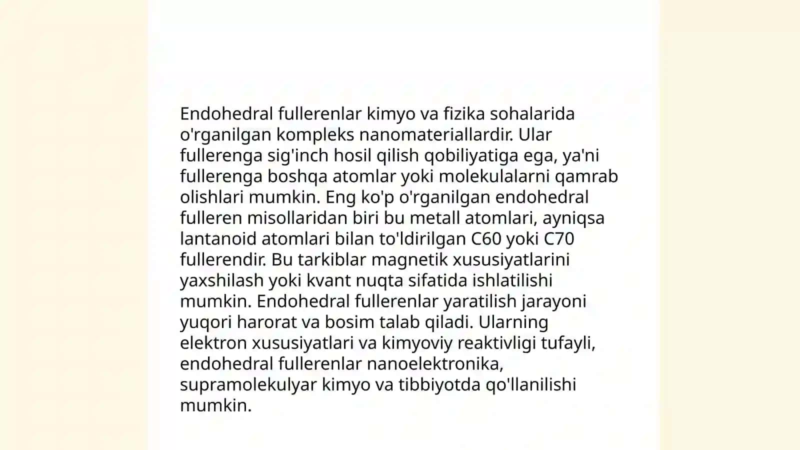 Fullerenning metallik xosilalari, xossalari va tuzilishi 4