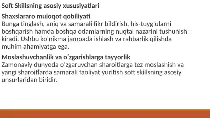 soft skills to'g'ri yozish har xil turdagi matinlar bilan ishlash va qayta ishlash 4