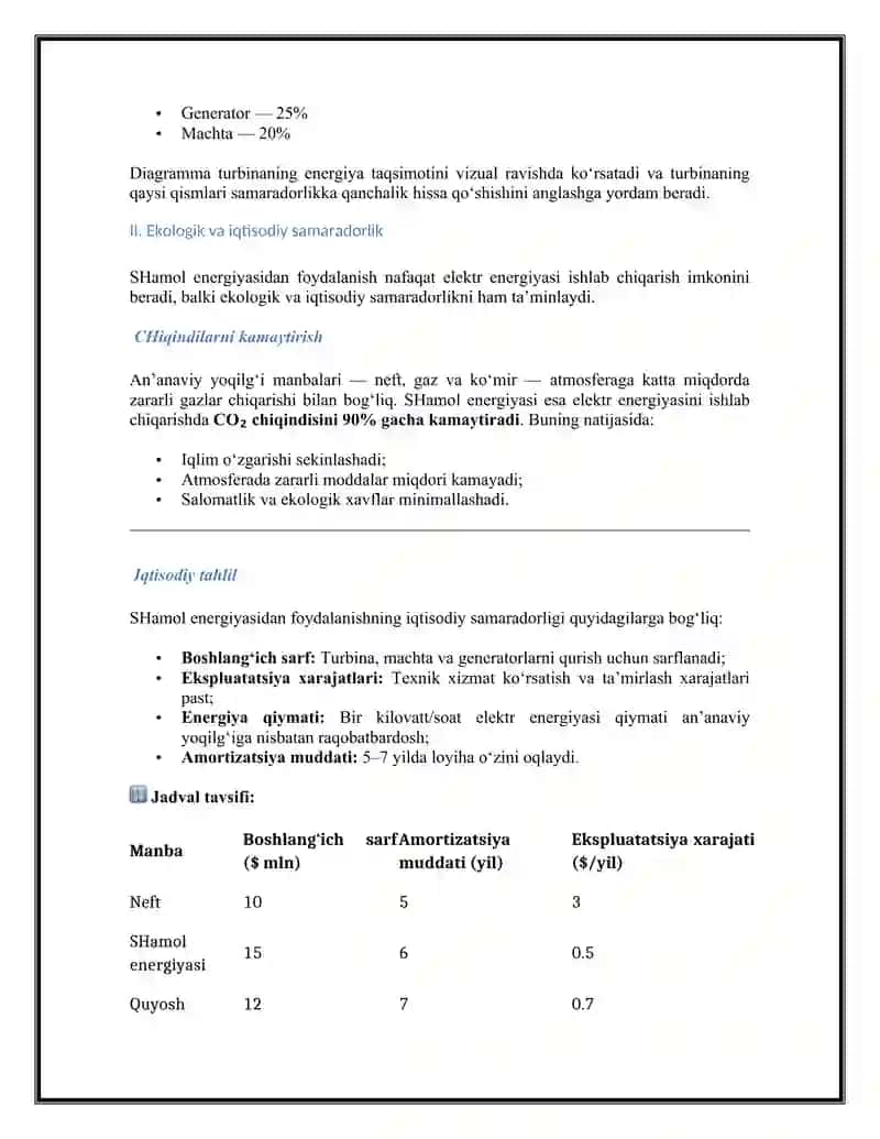 SHAMOL ENERGIYASIDAN SAMARALI FOYDALANISH. 4