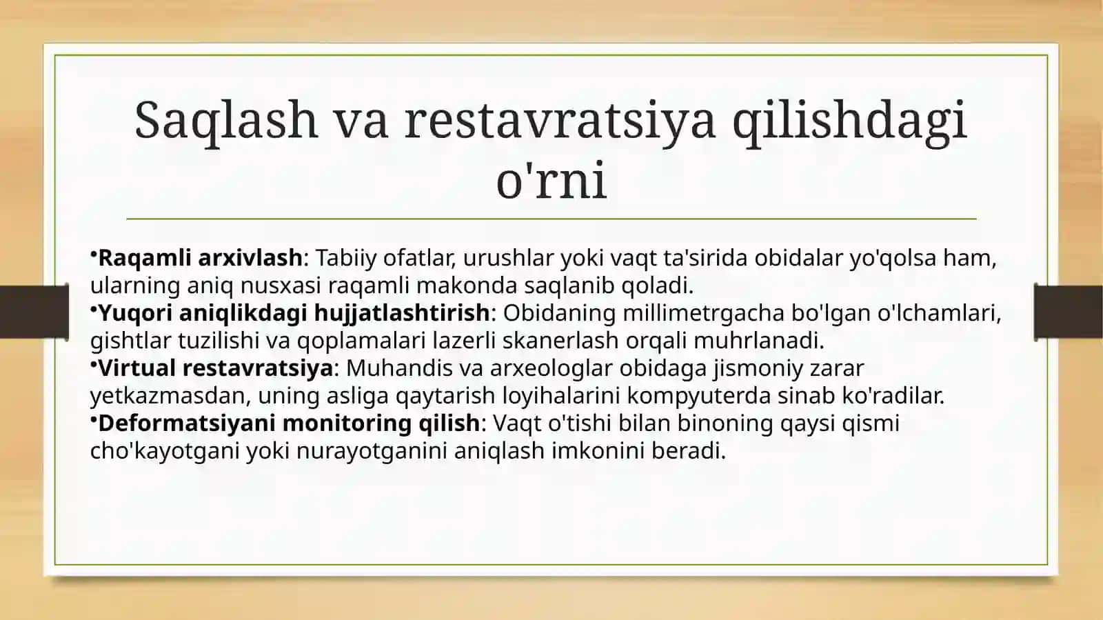 Tarixiy obidalarni 3D modellashtirishning ahamiyati 4