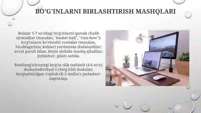 Savod o'rgatish davrida bo'g'in bilan ishlash 4