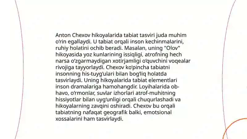 A.P. Chexov hikoyalari va dramaturgiyasi 4