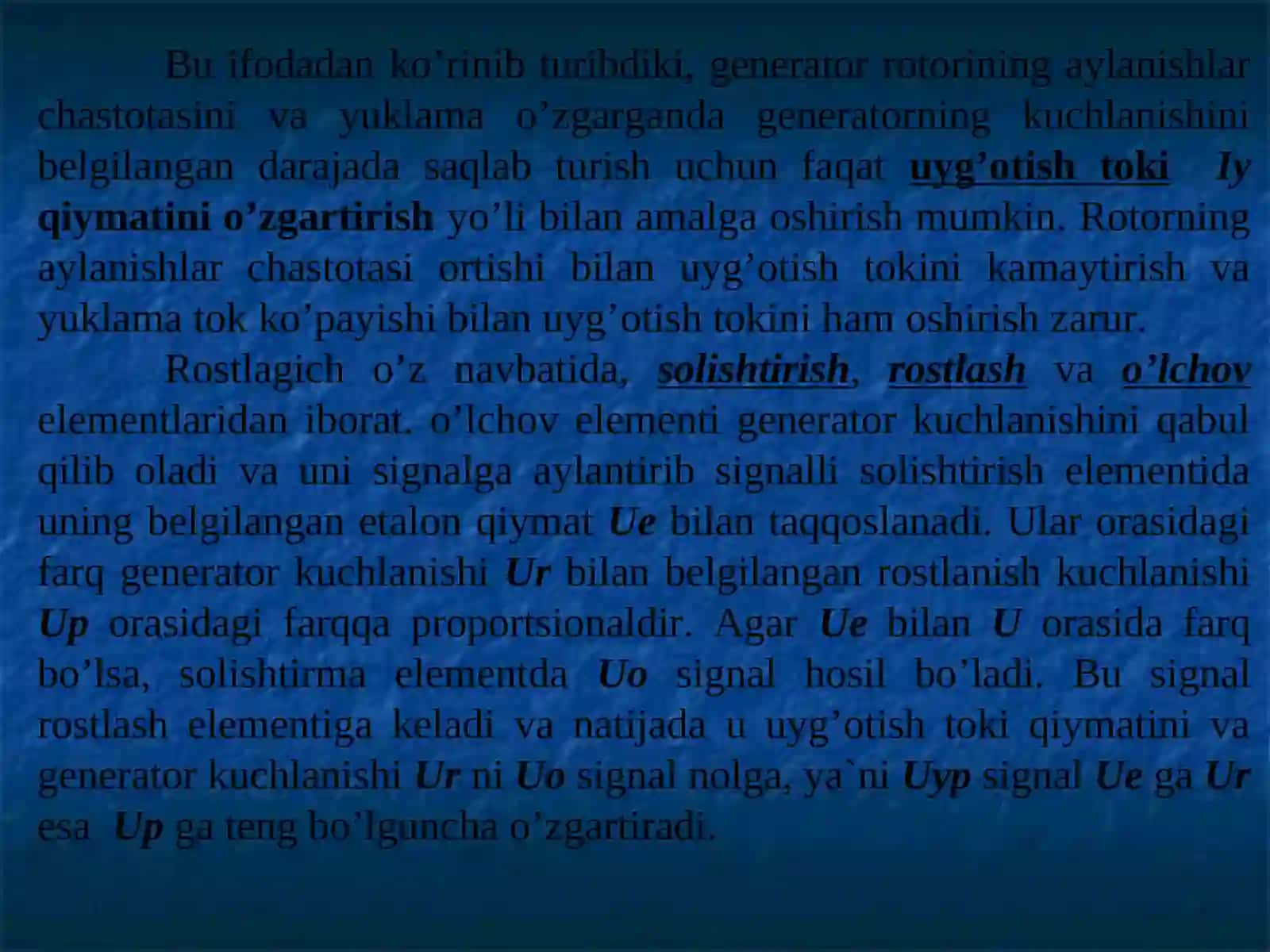 Ma’ruza.Kuchlanishini rоstlashning asоsiy tamоyillari 4
