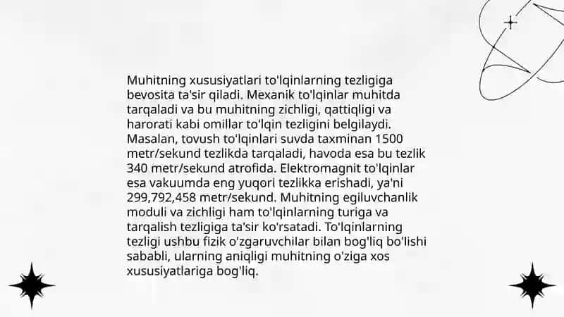 To'lqinlarning Tarqalish Tezligi 4
