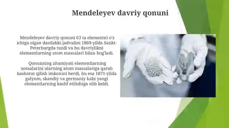Anorganik kimyo fanining asosiy qonunlari va ularning ahamiyati 4