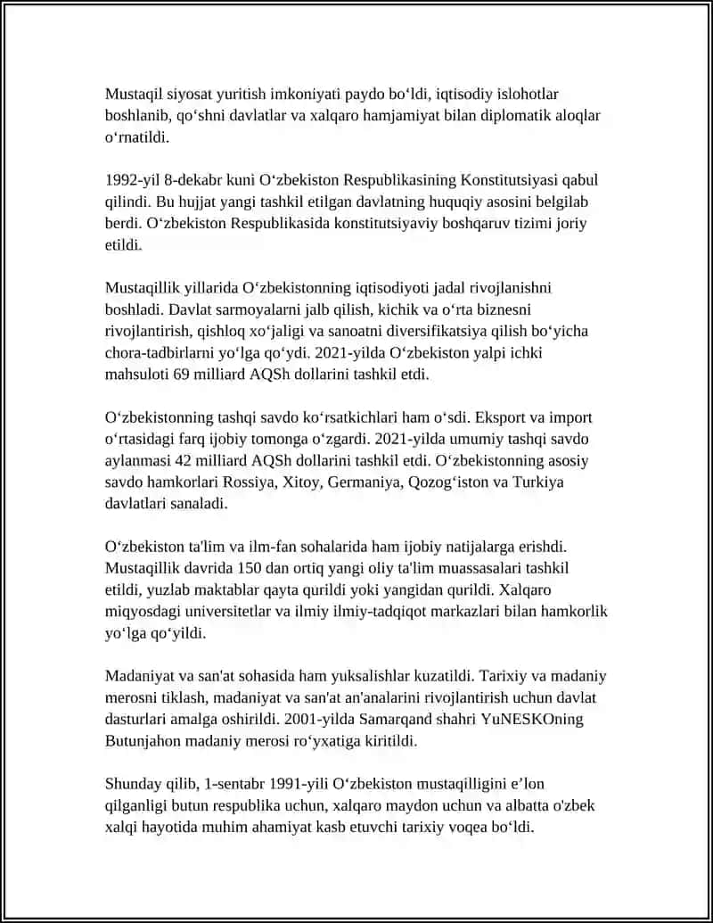 OZBEKSTANNIN EN JANA TARIXI 4