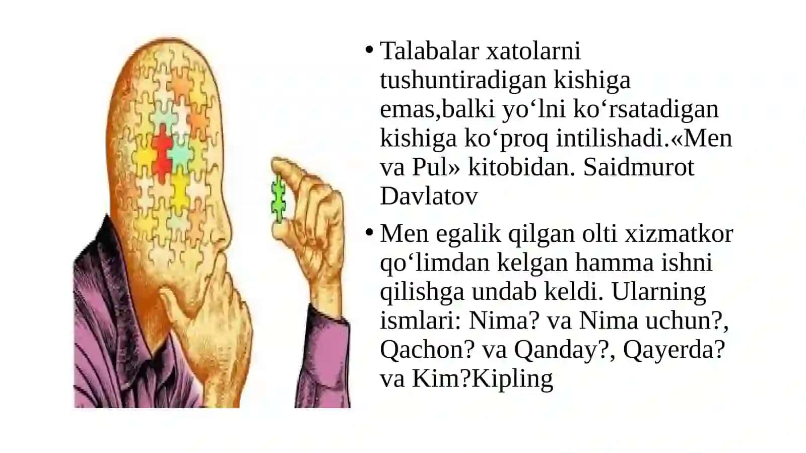 «KREATIV FIKRLASH» FANIGA KIRISH” 4