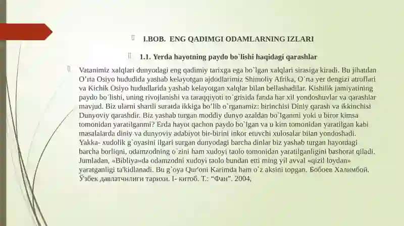 O’RTA OSIYO IBTIDOIY DAVRITARIXINING BOSQICHLARI 4