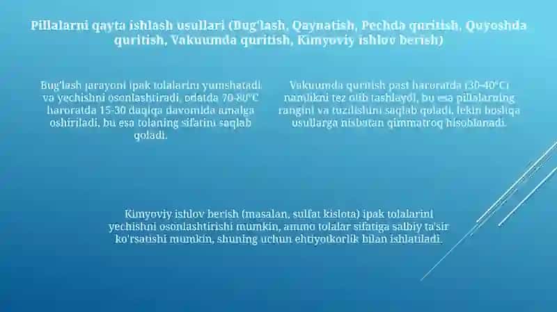 Ipak qurti tiximin tayyorlash usullari 4