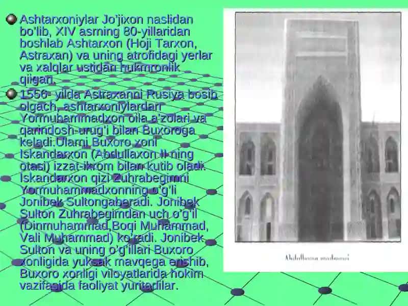 XVI-XVII asrlarda Buxoro xonligida ijtimoiy-iqtisodiy va madaniy hayot 4