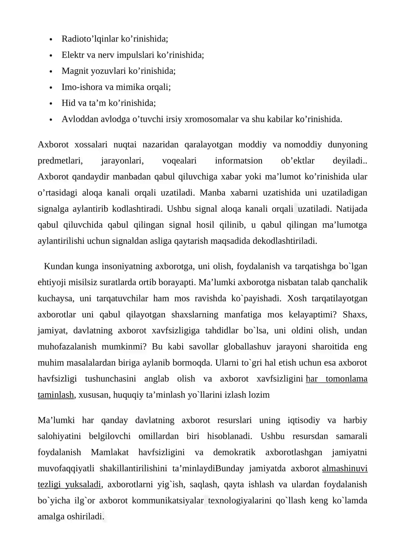 Axborotni saqlash, ishlov berish va himoyalashning zamonaviy texnologiyalari 4