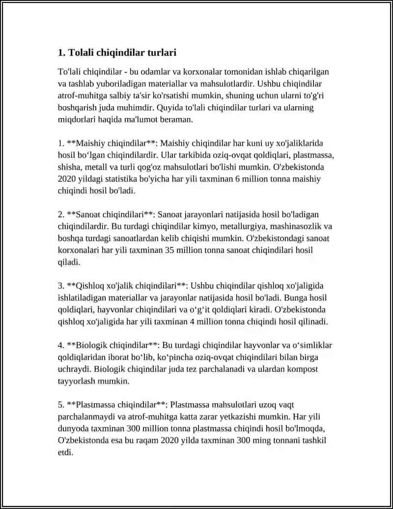 Tolali chiqindilar va ularning sanoatdagi ahamiyati 4