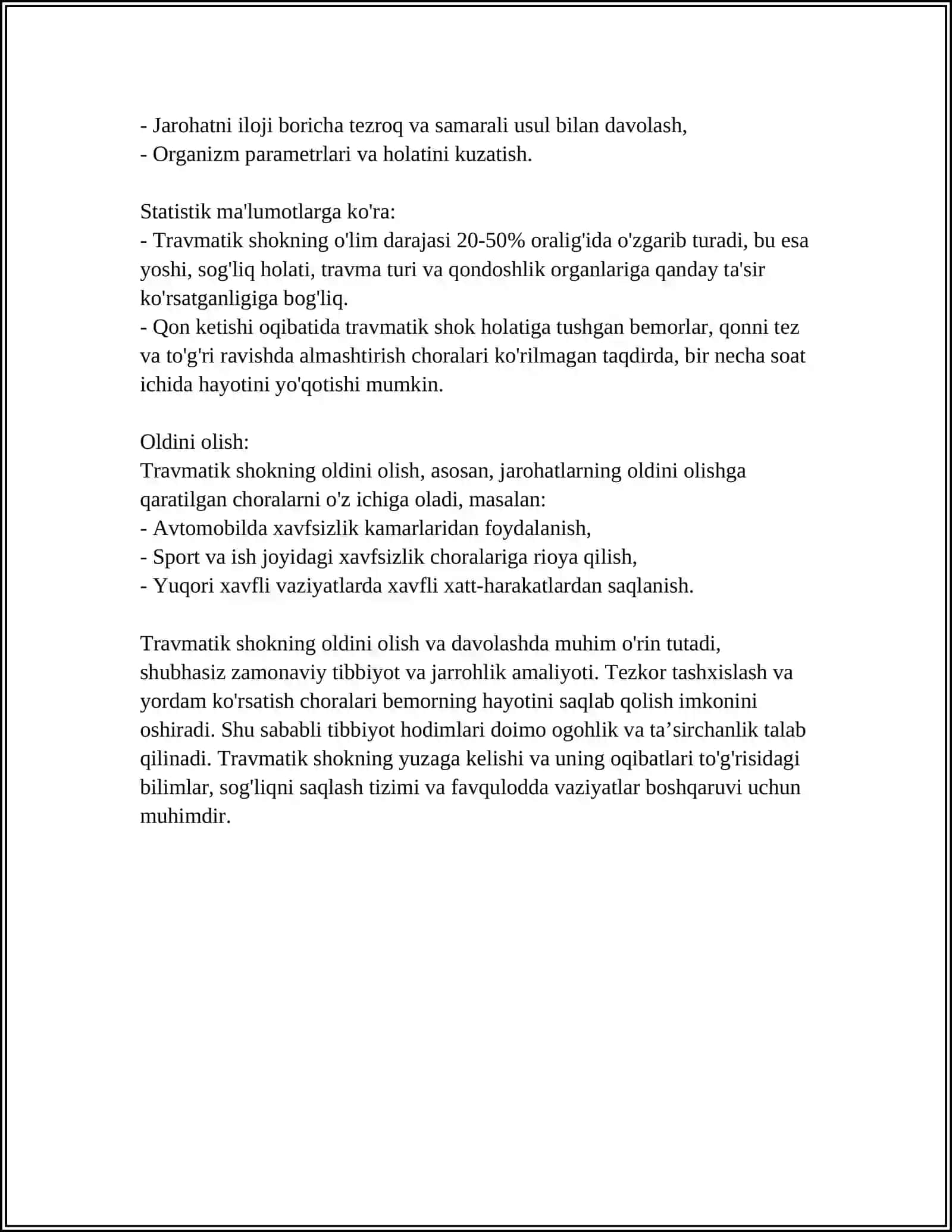 TRAVMATIK SHOK 4