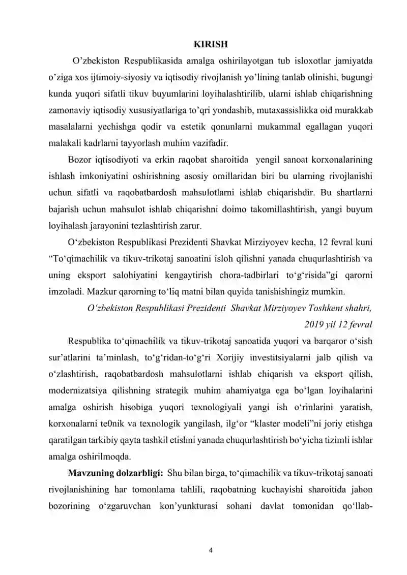 Turli xil  gazlamalardan murakkab  bichimli ayollar ustki kiyimini  dizayn loyihasi va texnologik jarayonini  ishlab chiqish 4