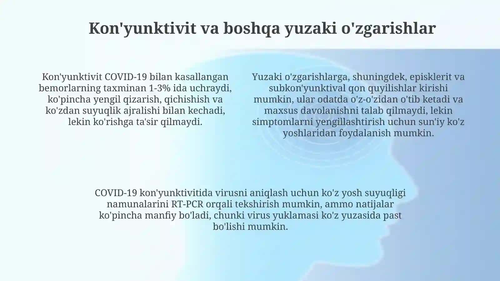 COVID dako'zdagio'zgarishlar 4