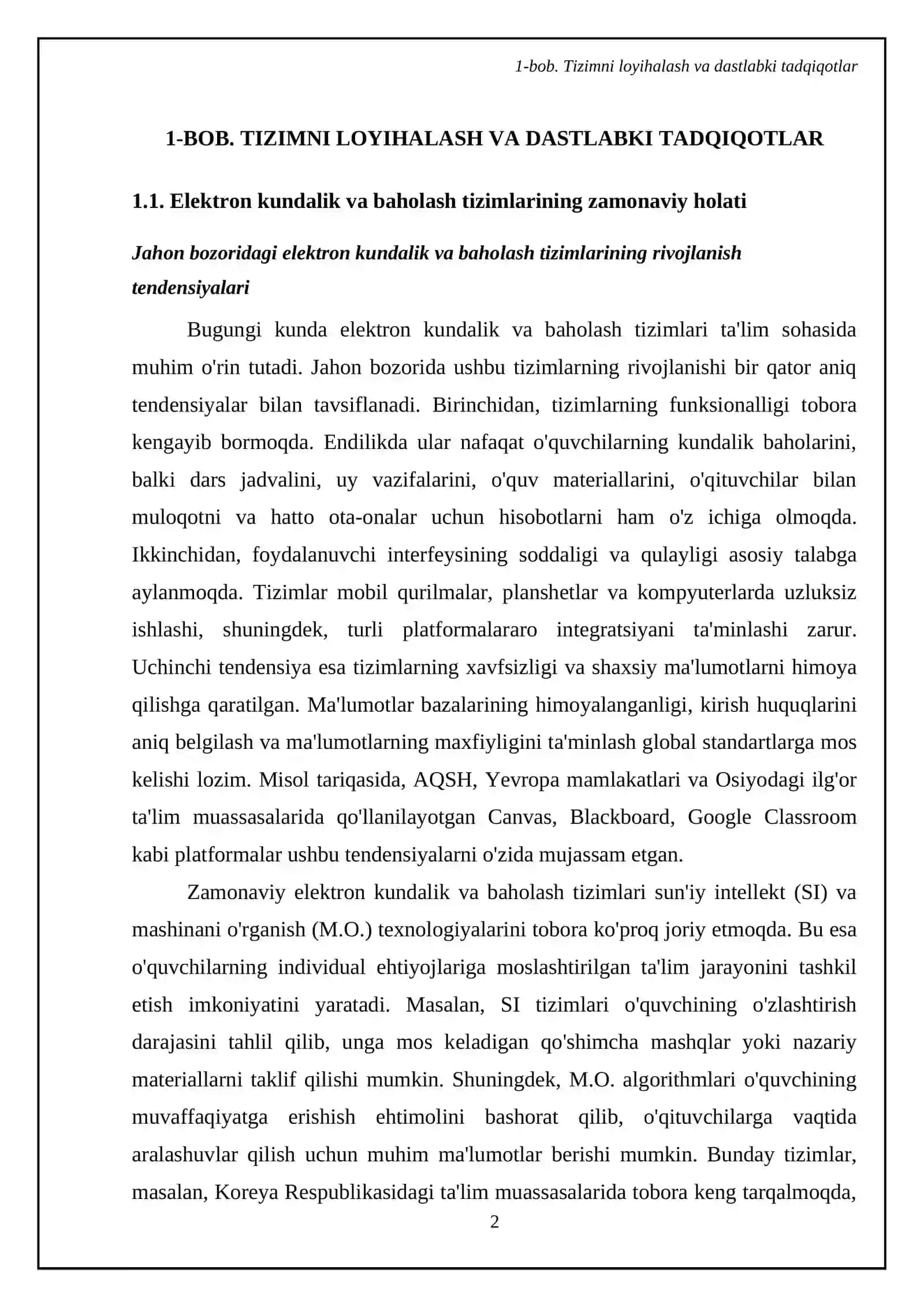 Maktab o'quvchisining elektron kundaligini yuritish va baholarni boshqarish tizimini ishlab chiqish 4