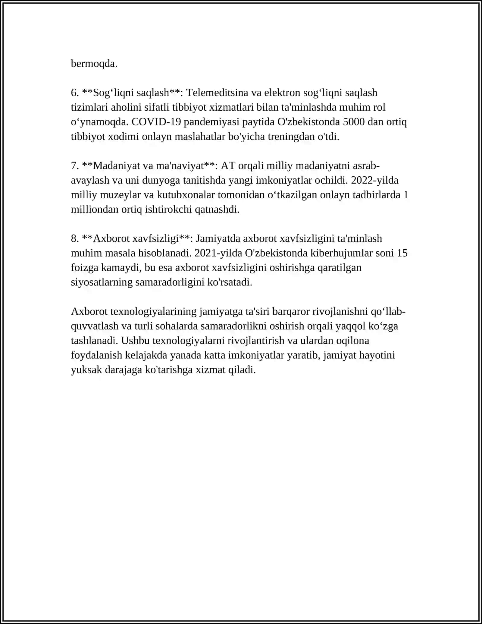 AXBOROT TEXNOLOGIYALARINING JAMIYATGA TA'SIRI 4