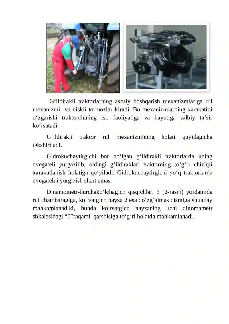 Traktor - g‘ildirakli va zanjirli o‘ziyurar mashina 4