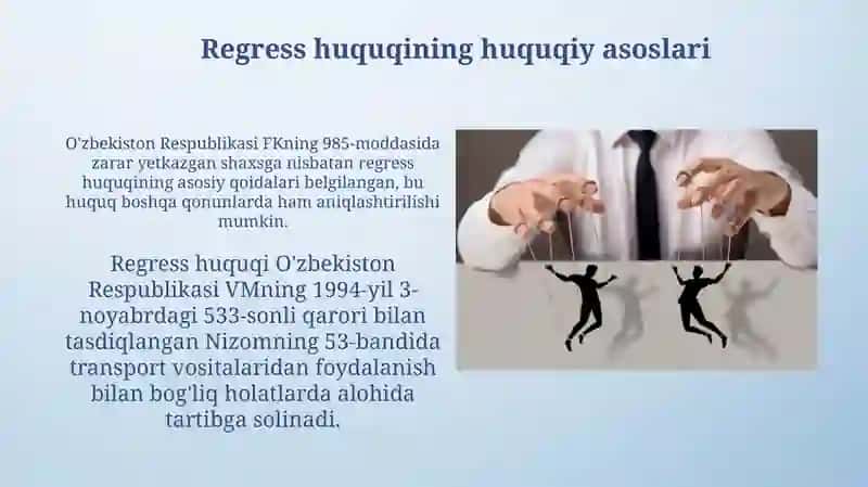 Regress huquqi 4