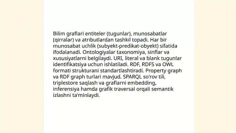 Semantik informatsiyani qayta ishlash 4