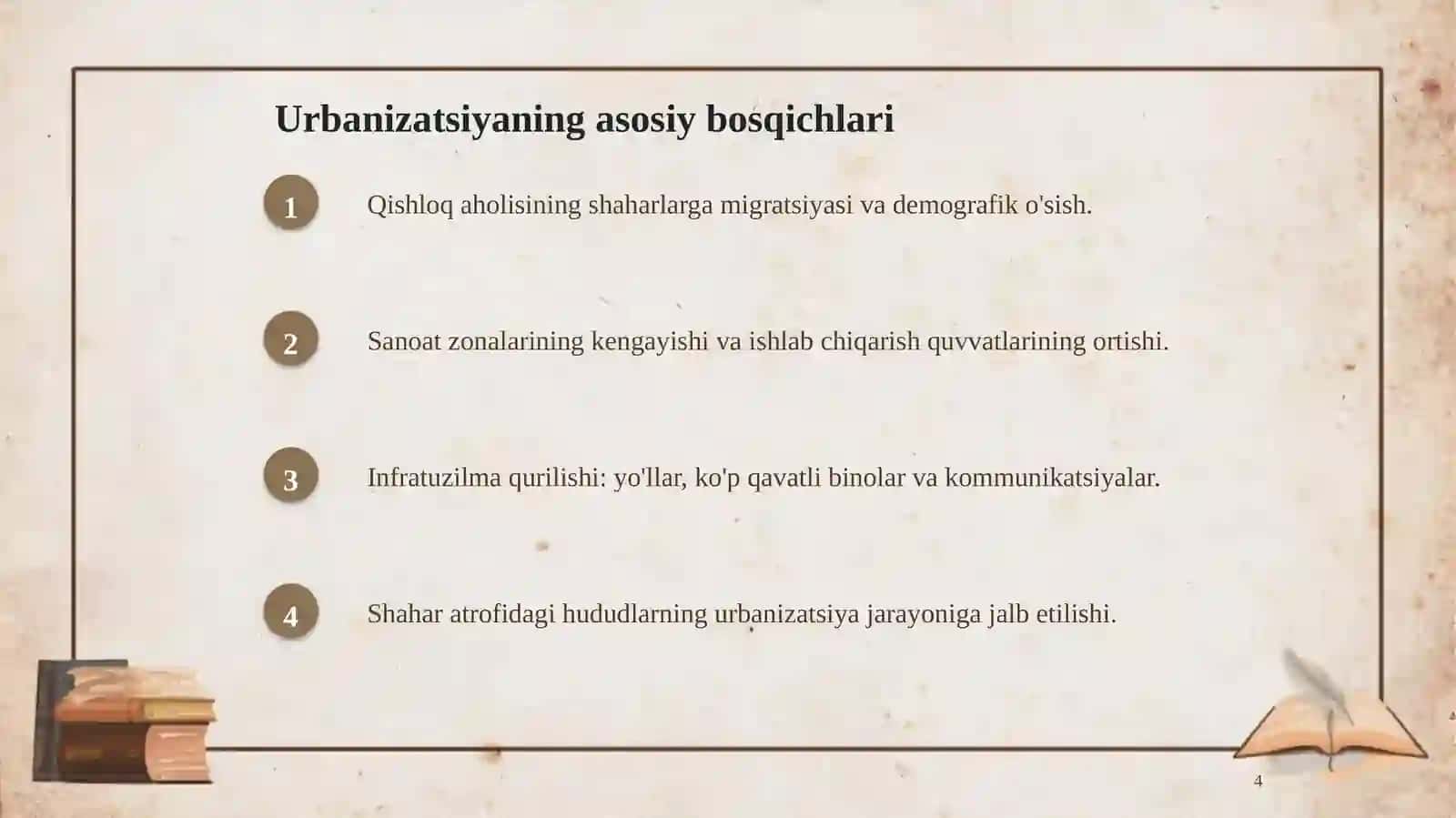 Urbanizatsiya va atrof muhit muhofazasi. Barqaror kelajak sari 4