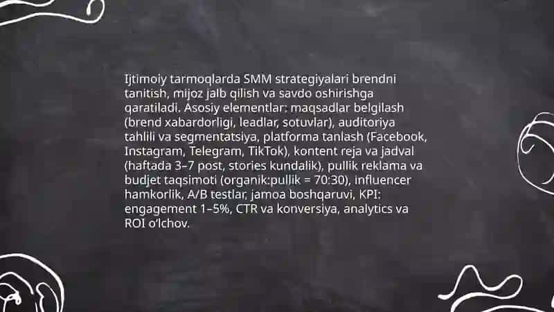 Ijtimoiy tarmoqlar va e-biznesni o'rganish 4