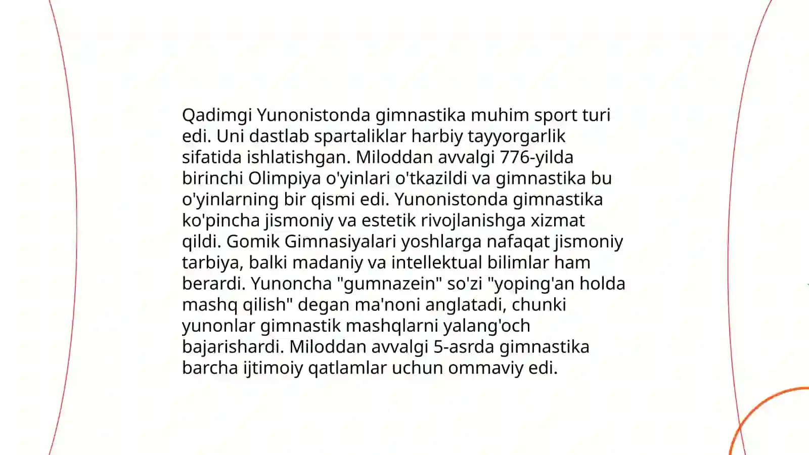 Gimnastikaning qisqacha tarixi va rivojlanishi 4