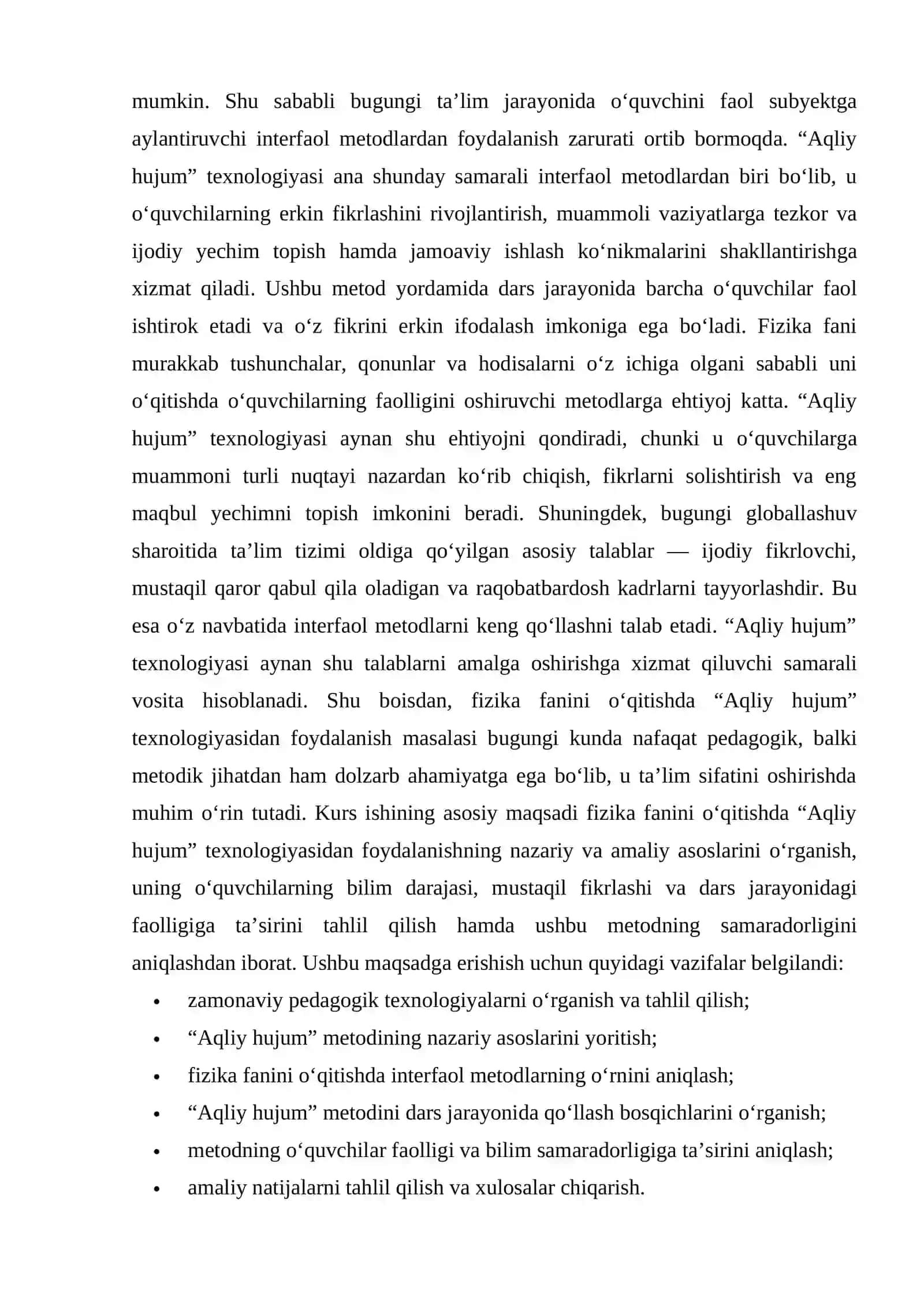 Fizika fanini o‘qitishda “aqliy hujum” texnologiyasidan foydalanish 4