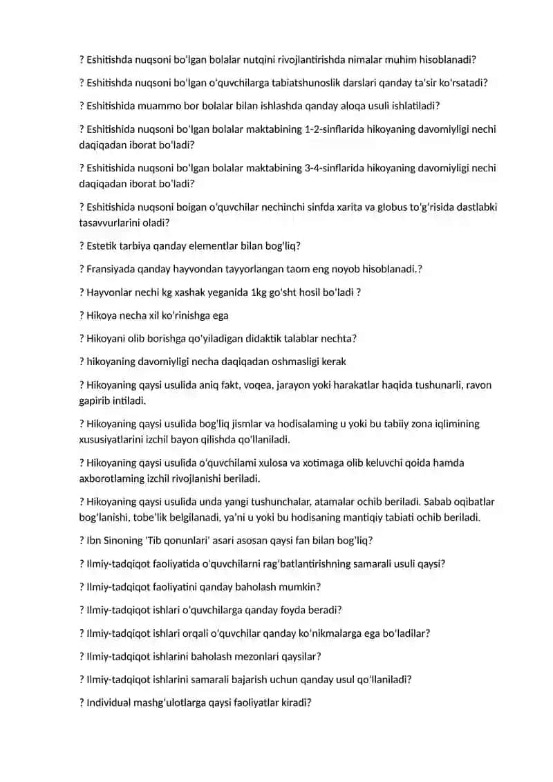 Tabiatshunoslikni o'qitish maxsus metodikasi 4