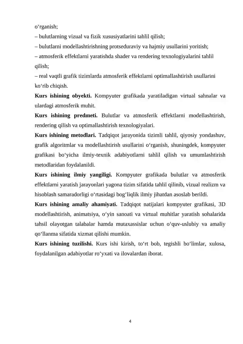 Kompyuter grafikada bulutlar va atmosferik effektlar yaratish 4