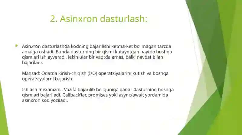 Parallel va asinxron dasturlash usullari 4