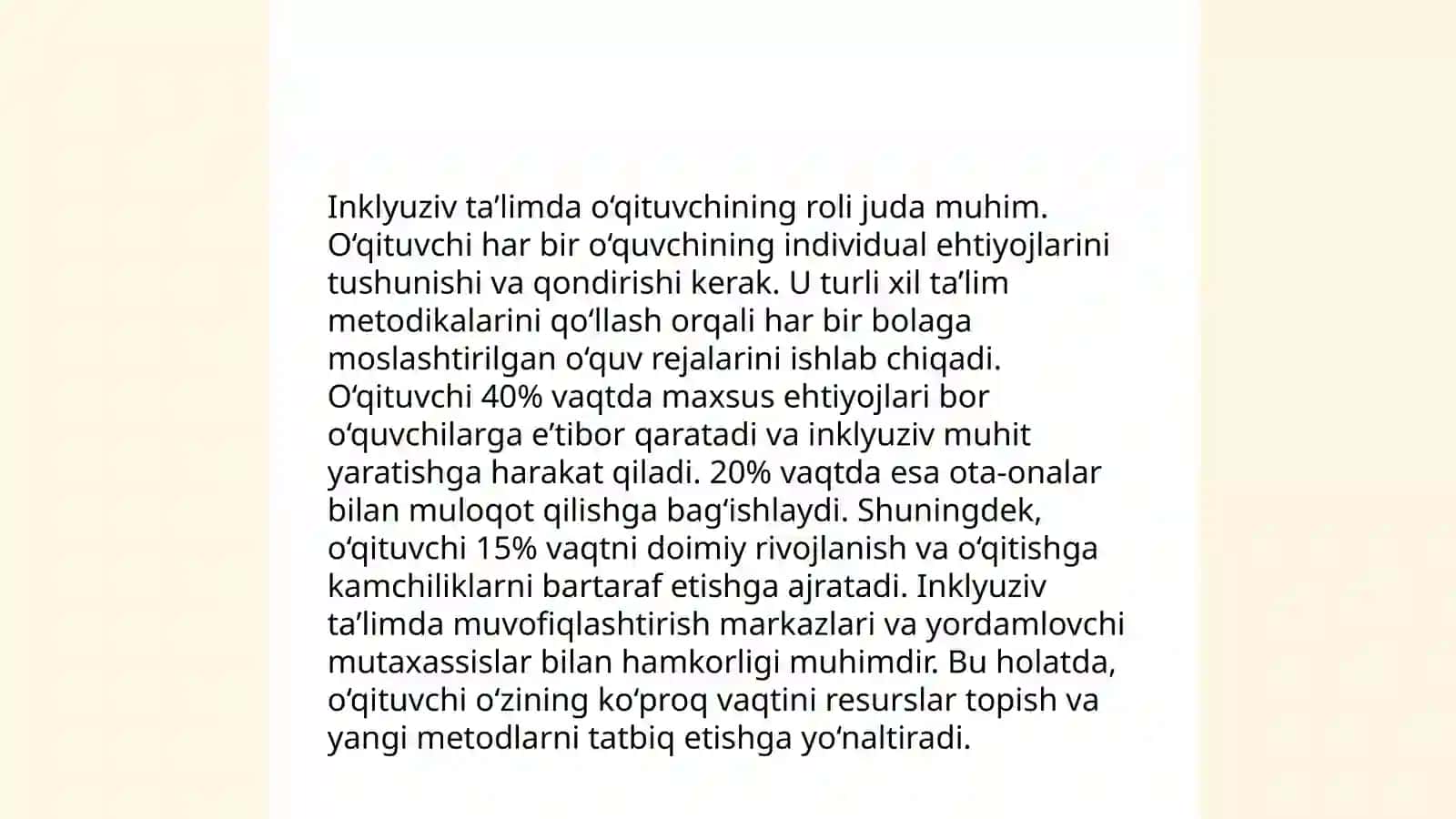 Òqituvchining shaxsiy salohiyati nogiron òquvchilarning muvaffaqiyatli ijtimoiy moslashuvi sharti sifatida 4
