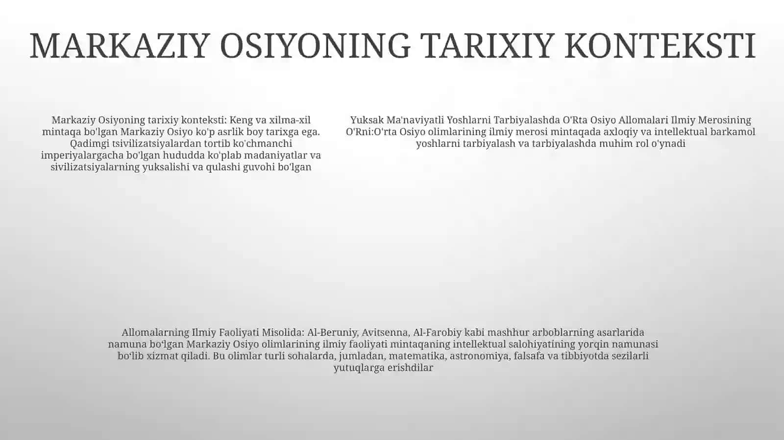Yuksak Ma'Naviyatli Yoshlarni Tarbiyalashda O'Rta Osiyo Allomalari Ilmiy Merosi 4