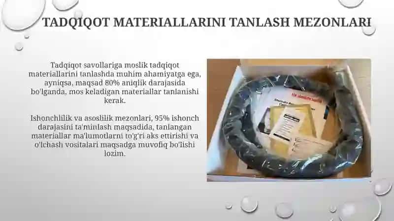Tadqiqotning moddiy vositalari va ularning tavsifi 4