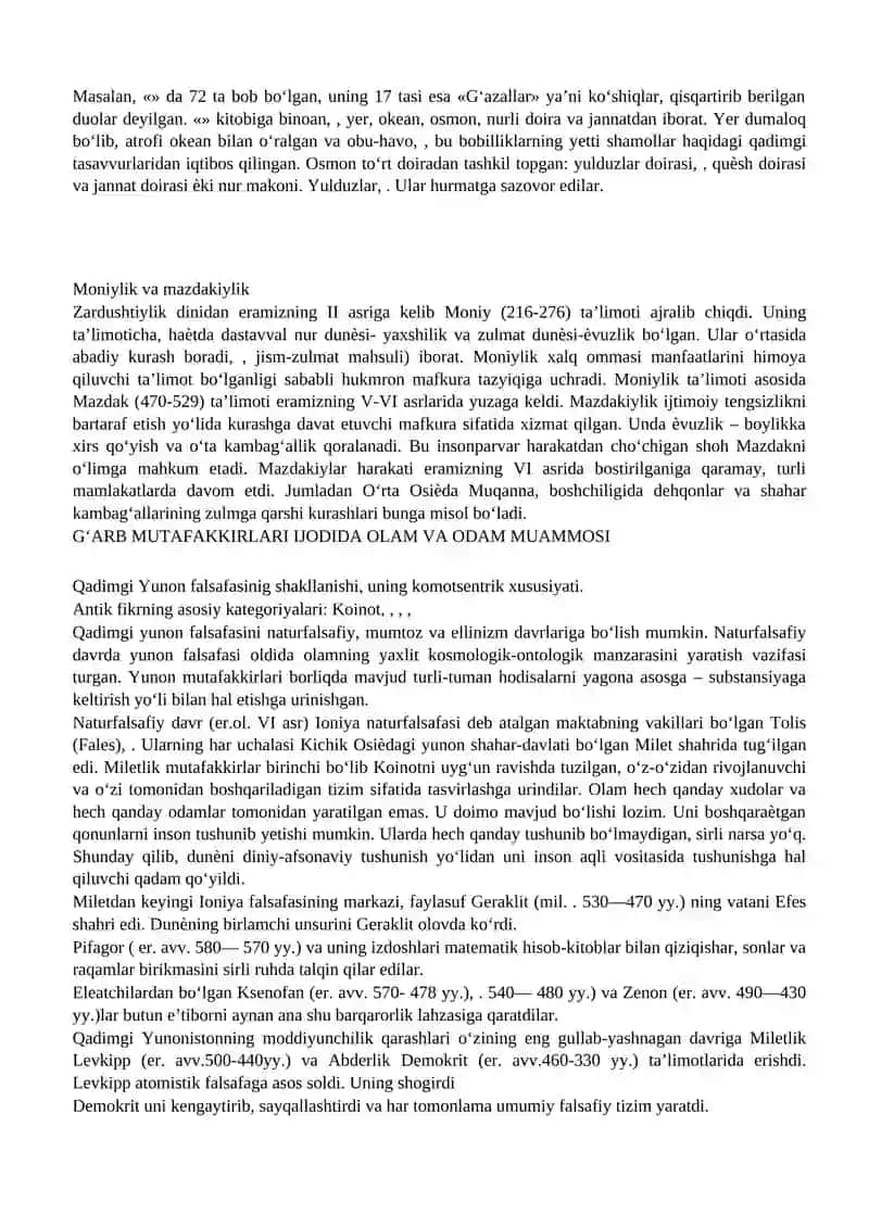FALSAFIY TAFAKKUR TARAQQIYOT BOSQICHLARI: SHARQ FALSAFASI 4