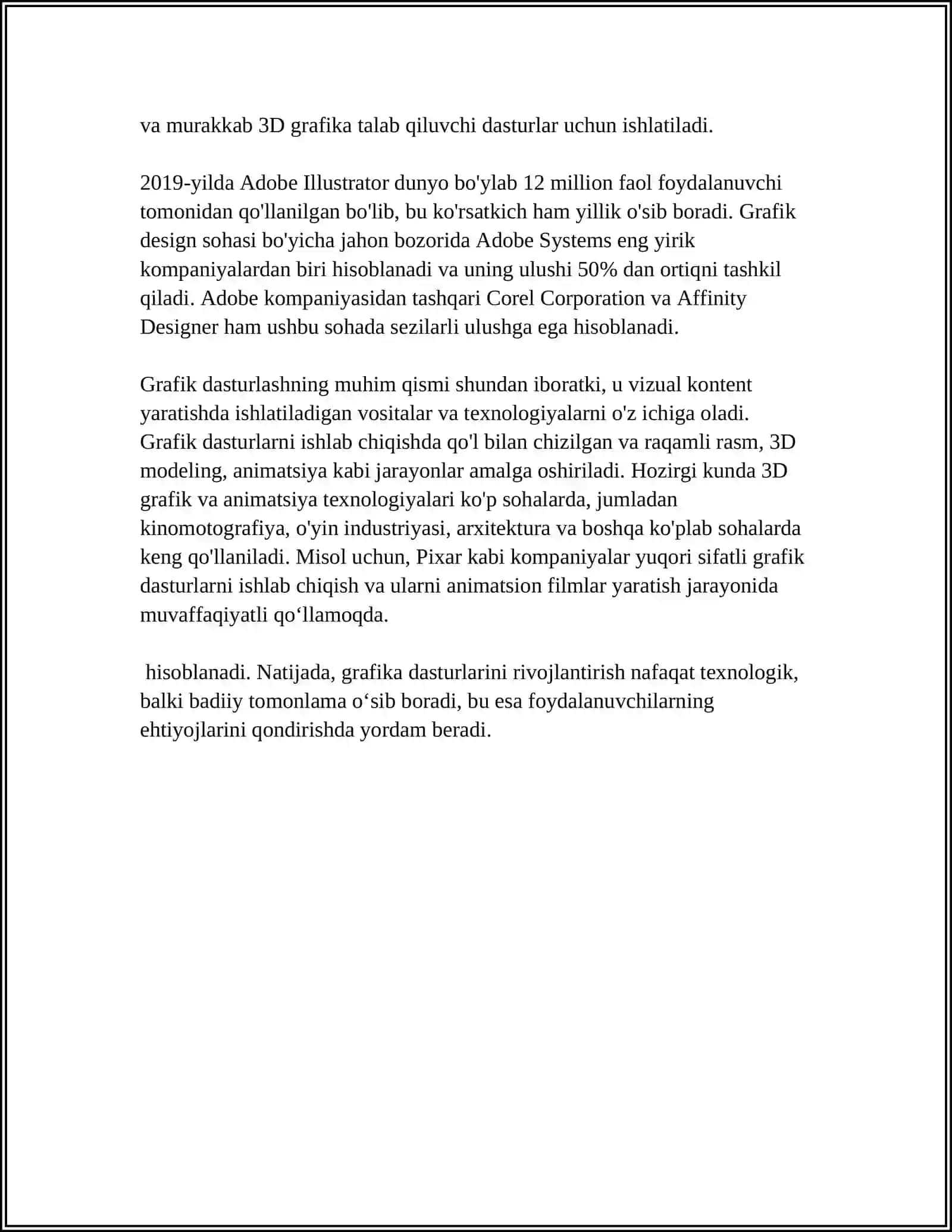 KOMPYUTER GRAFIKASINING DASTURIY TA'MINOTI 4