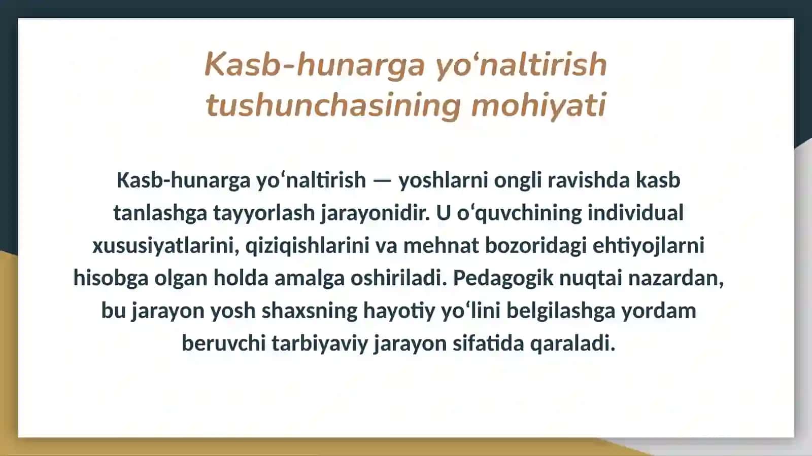 Yoshlarni kasb-hunarga maqsadli yo‘naltirishga doir ijtimoiy-pedagogik ish 4