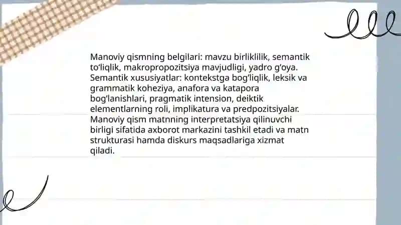 Matnni manoviy qismlarga boʻlish tamoyillari 4