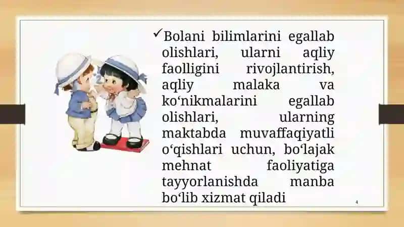 BOLALARNI MAKTABGA TAYYORLASH FANINING BOSHQA FANLAR BILAN ALOQASI 4