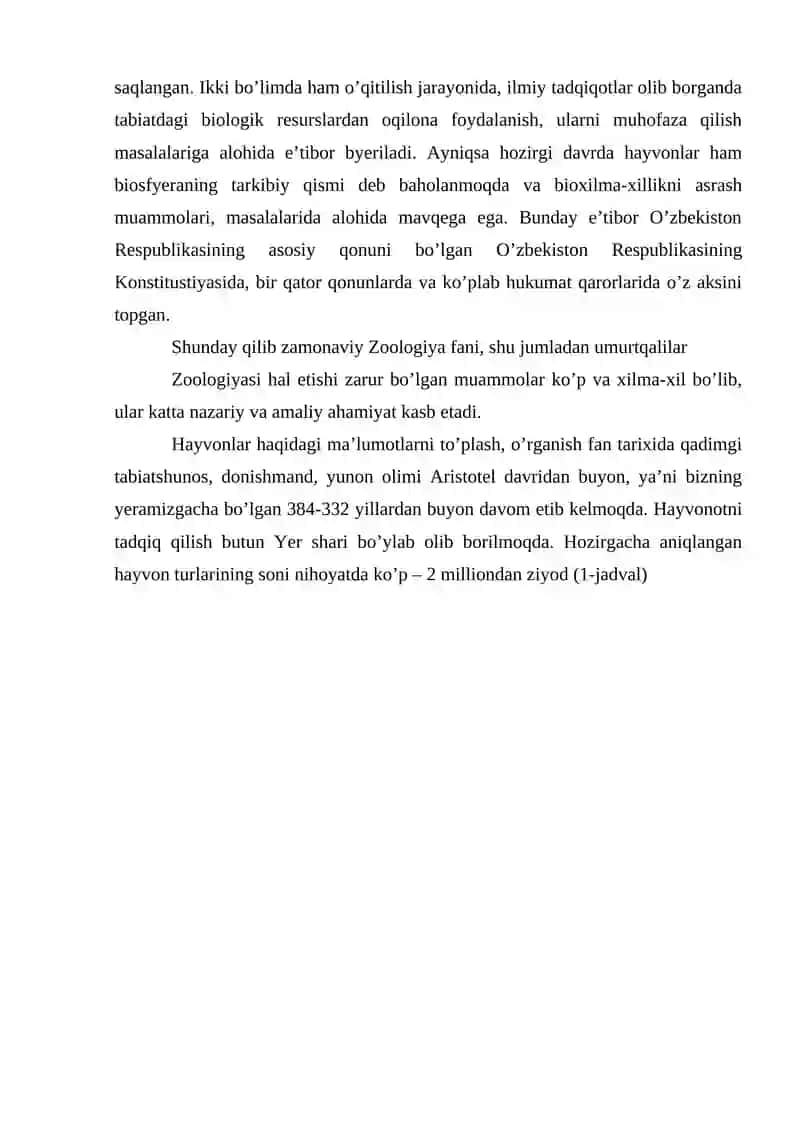 HOZIRZAMON QUSHLARINING SISTEMATIKASI VA TURKUMLANISHIGA QISQACHA TA'RIF VA TASNIF 4