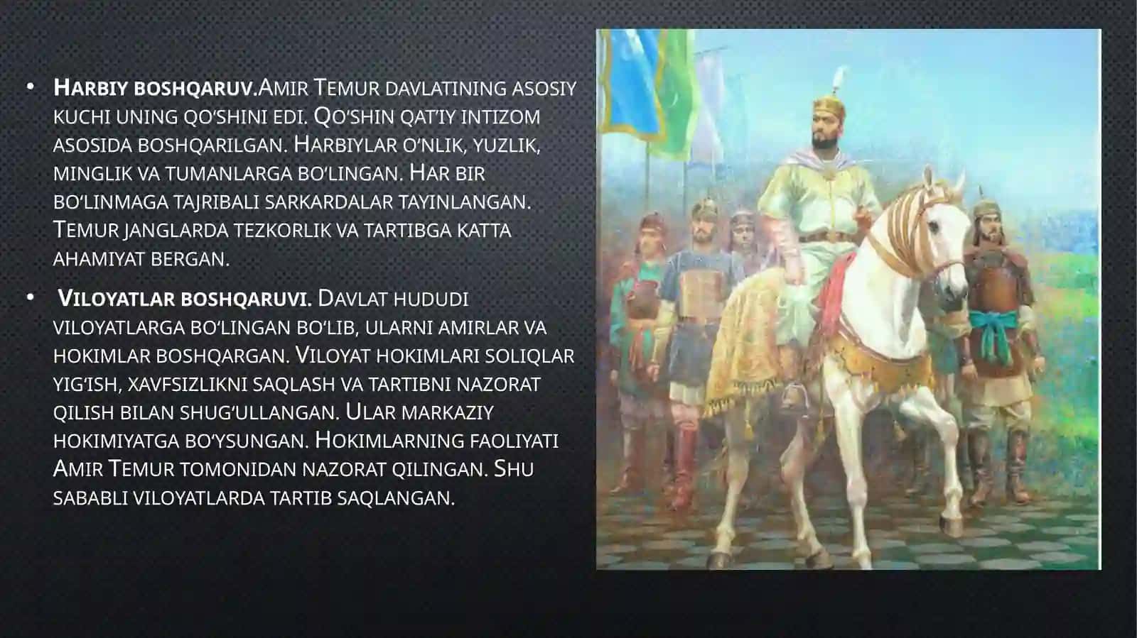 Amir Temur davrida davlat boshqaruvi 4