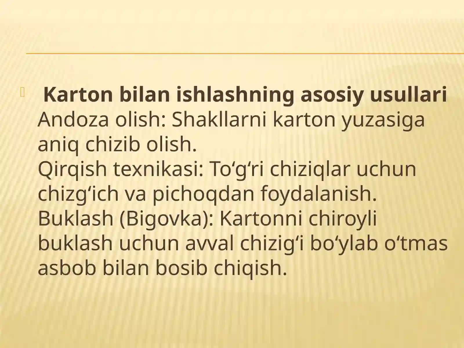 Kartondan ko‘rgazma qurol tayyorlash texnologiyasi 4