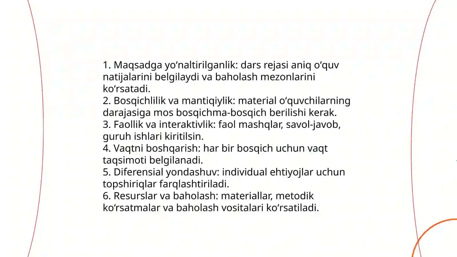 Savod õrgatishning asosiy davri õqish darsi uchun metodik tafsiyalar ishlab chiqish 4