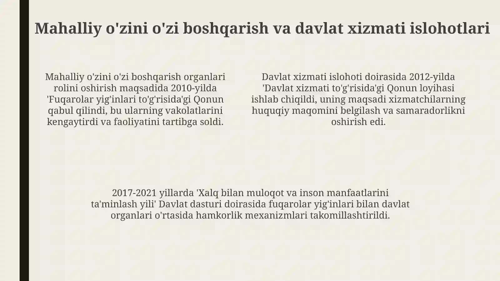 Mustaqillik yillarida davlat boshqaruvining islohotlari 4