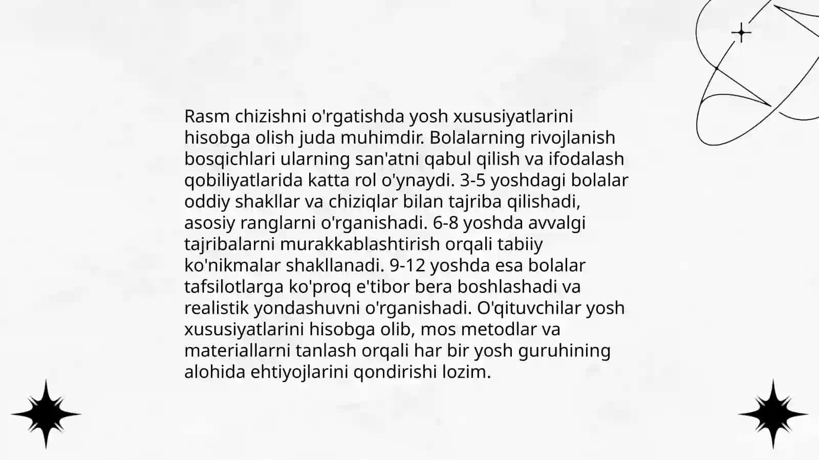 Bolalarning rasm chizish qobiliyatlarini rivojlantirish usullari 4