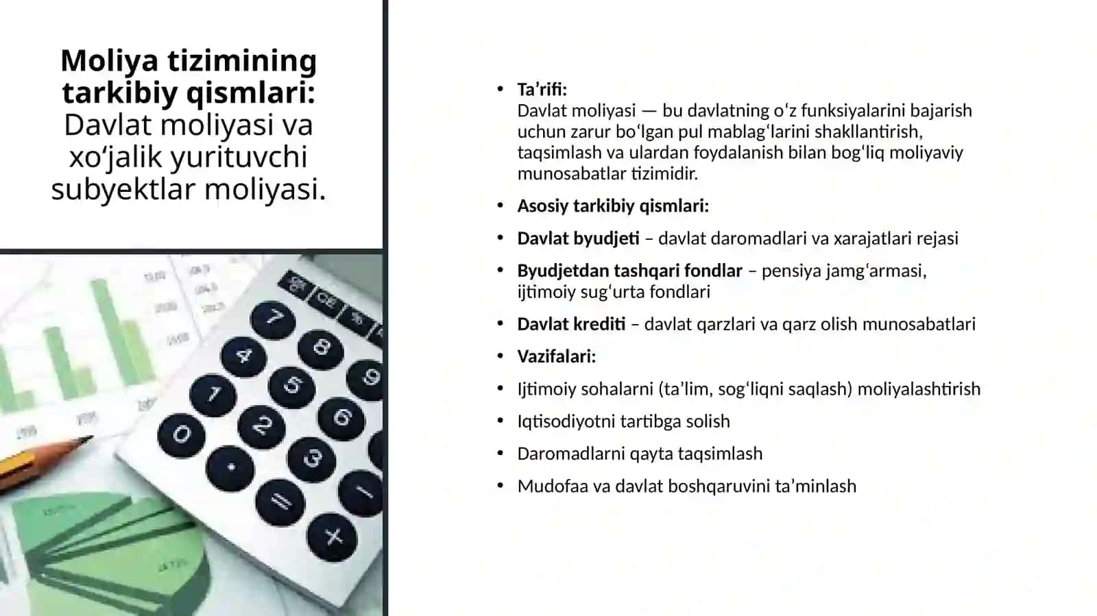 Moliya tizimi pul momulasi. Kredit va banklar 4
